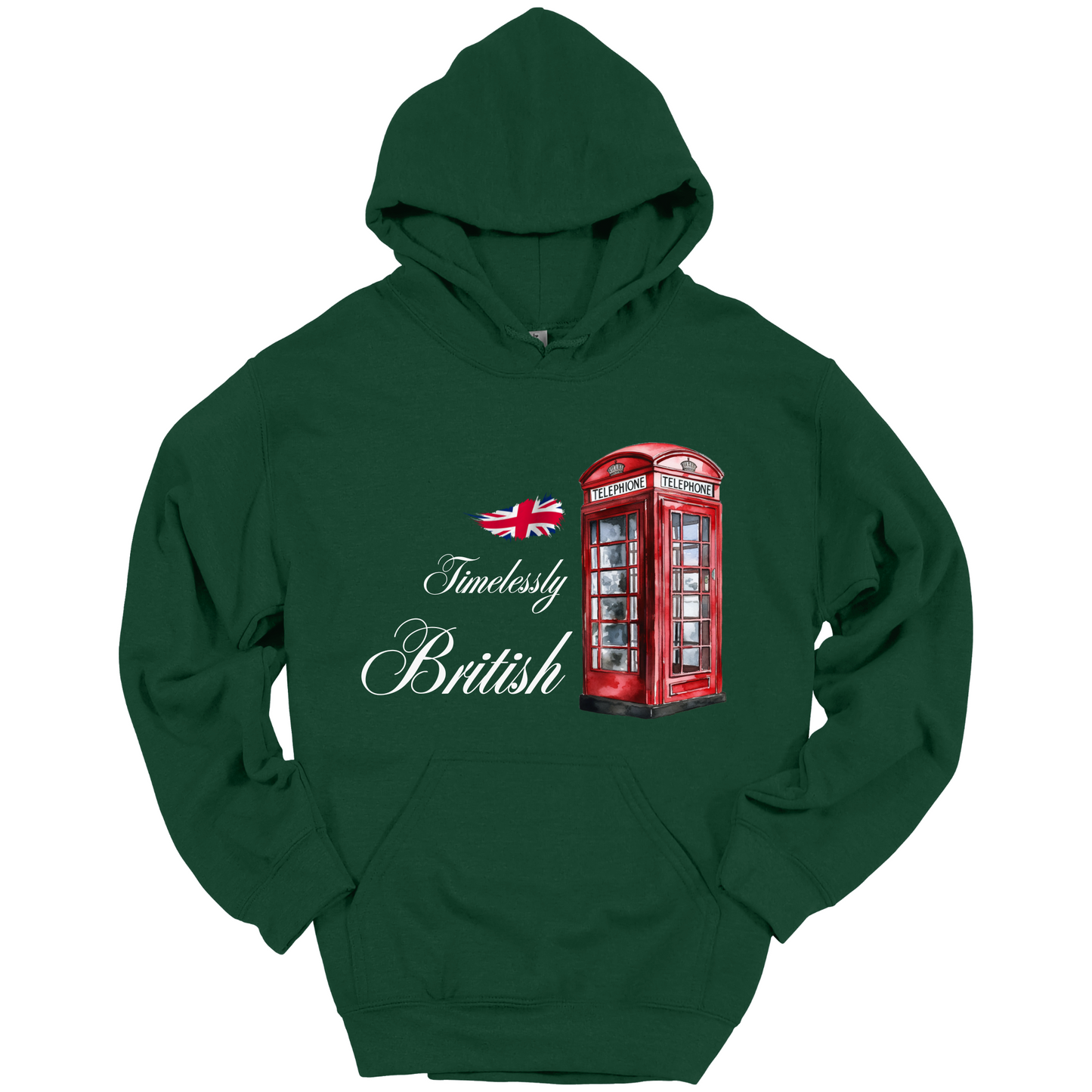 Timelessly British Red Phone Booth Unisex Hoodie