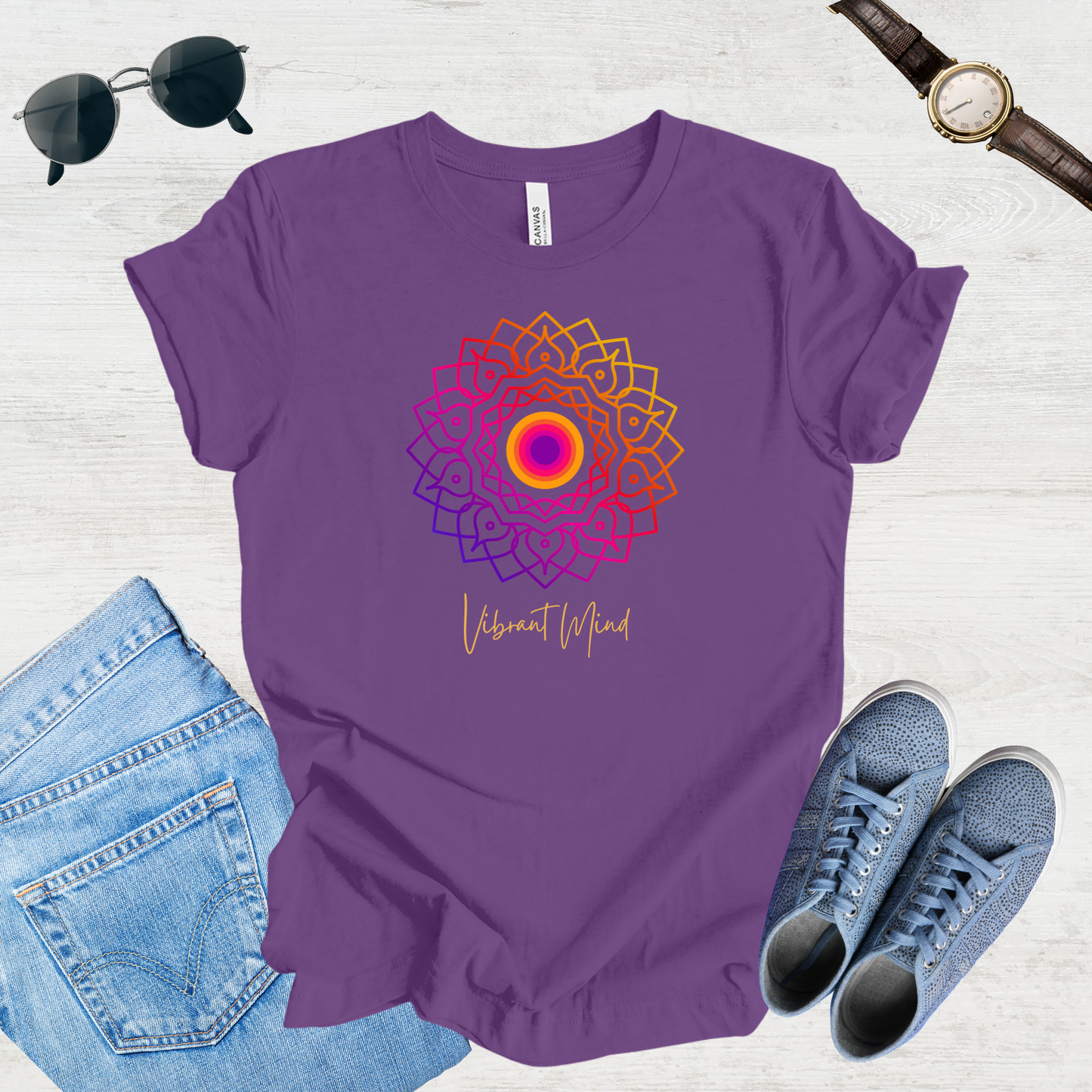 Vibrant Mind Mandala Unisex Tee