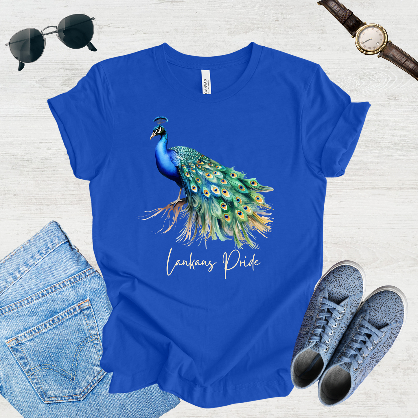 Majestic Peacock Sri Lanka Tee