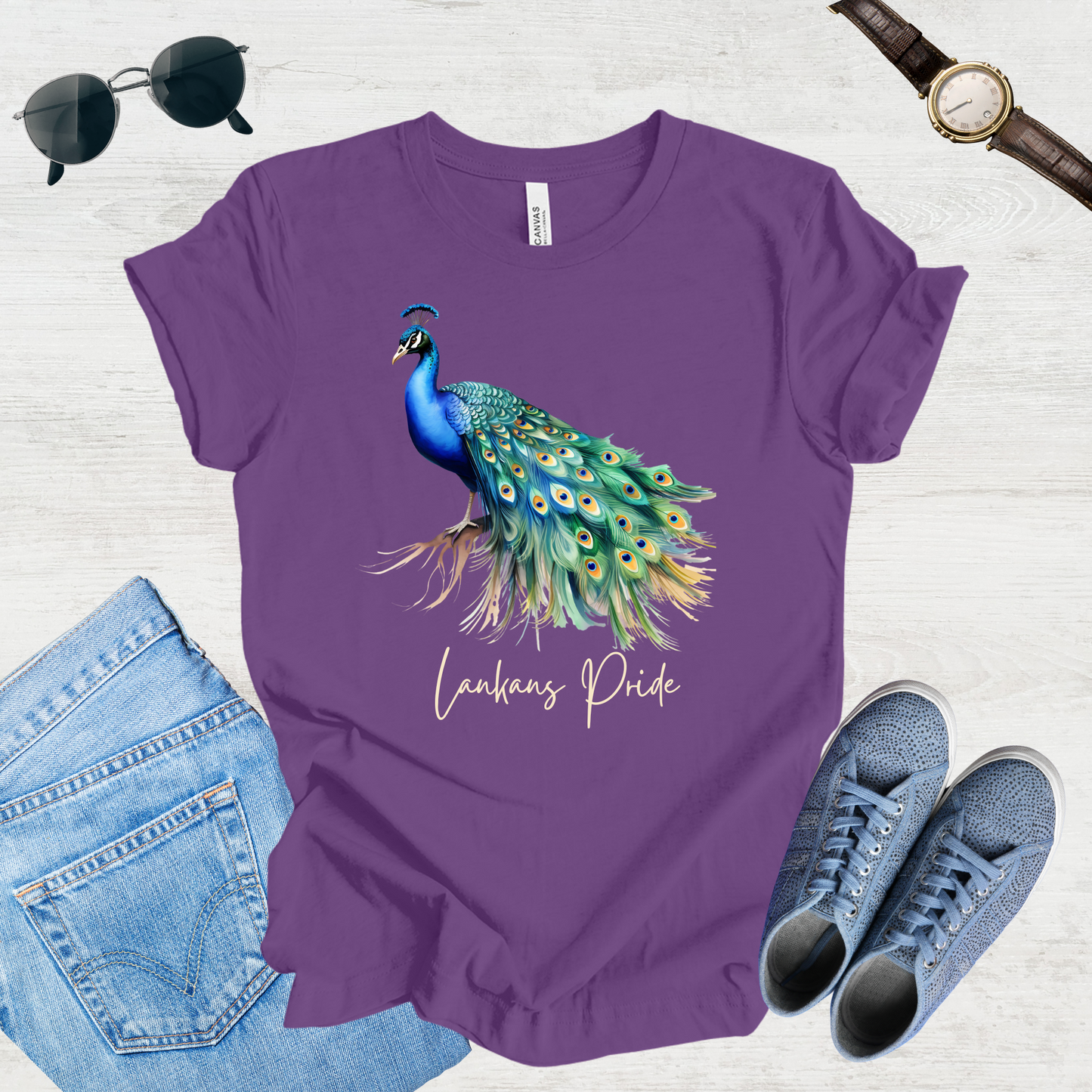 Majestic Peacock Sri Lanka Tee