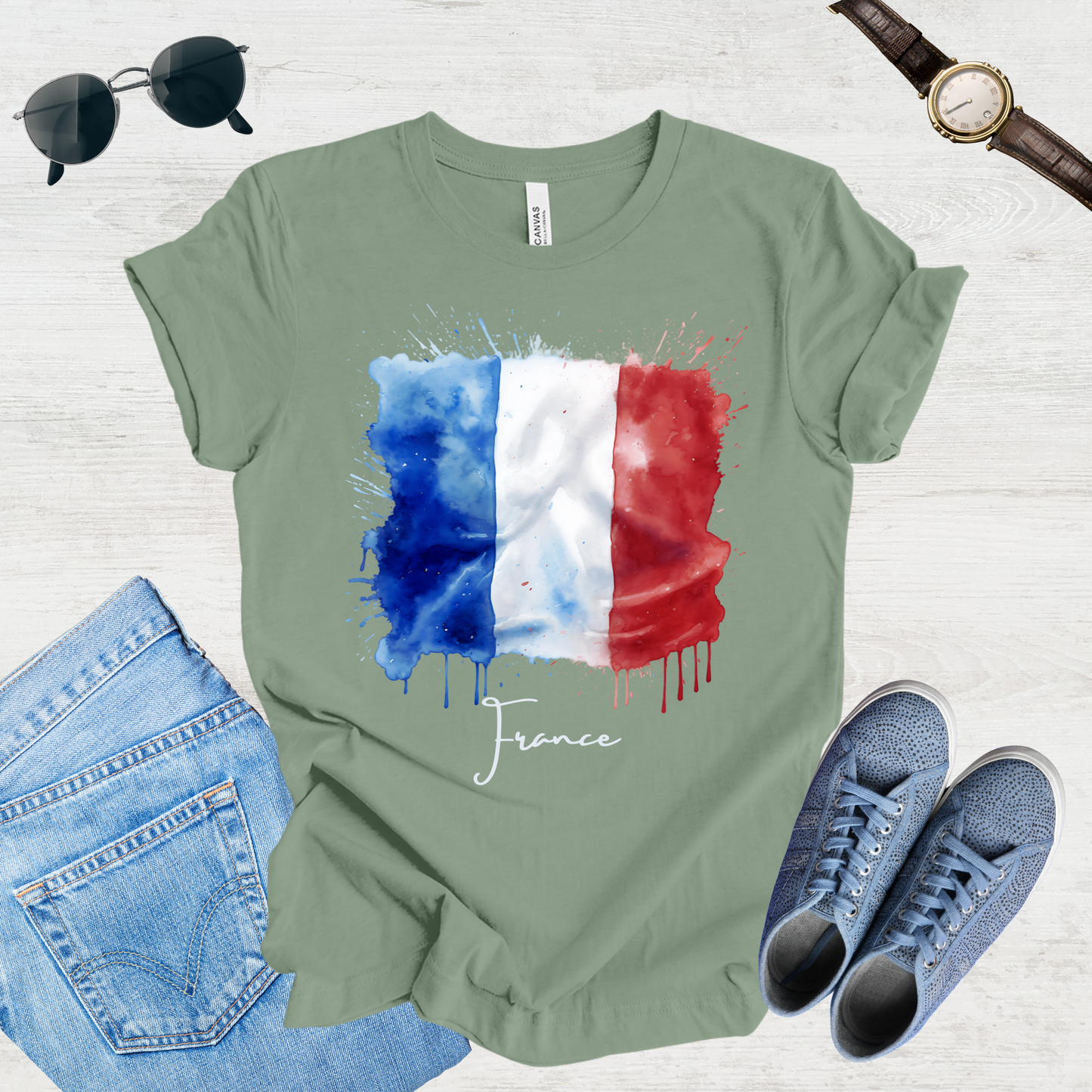 Vive La France: French Flag Tee