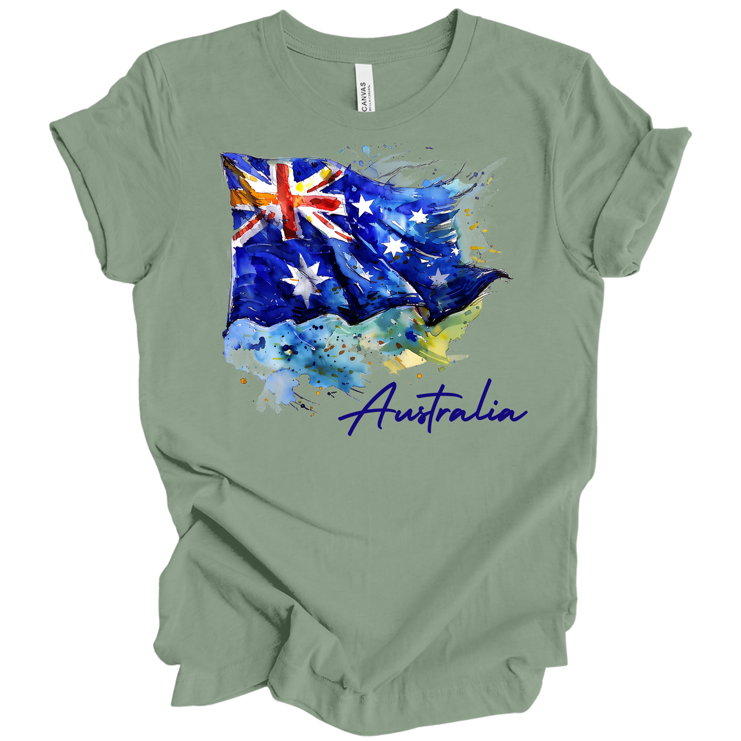 Aussie Pride Artistic Flag Tee
