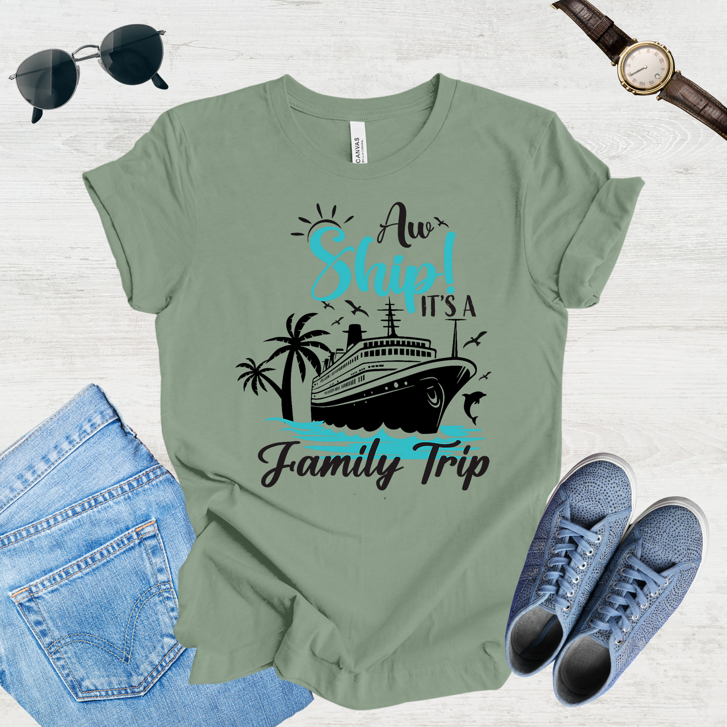 All Aboard Fam – Cruise Trip Tee