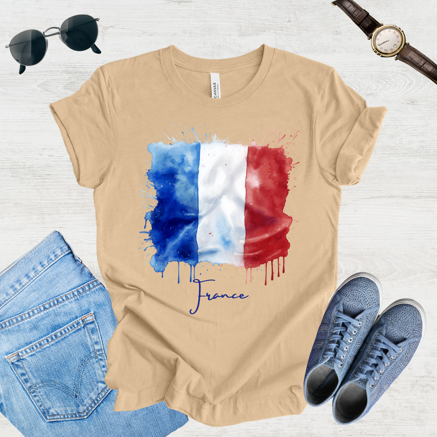Vive La France: French Flag Tee