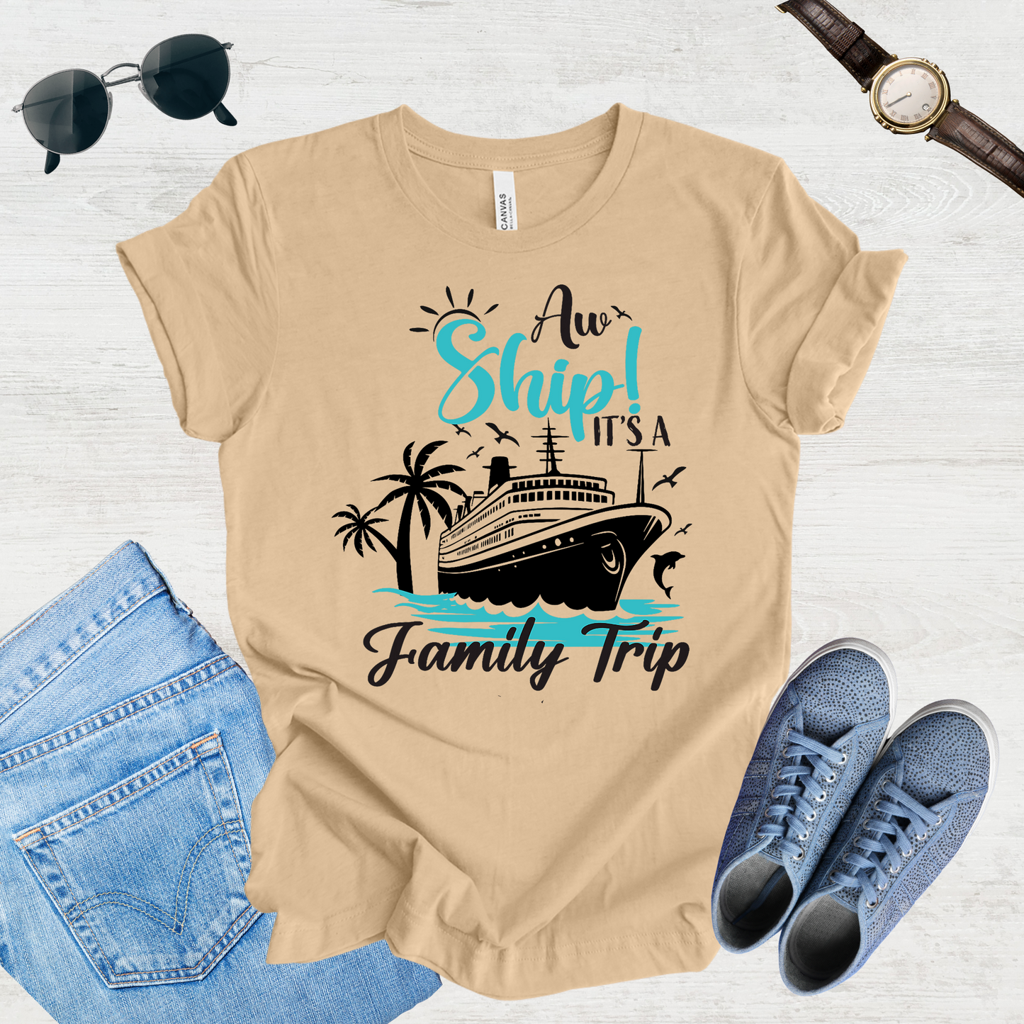 All Aboard Fam – Cruise Trip Tee