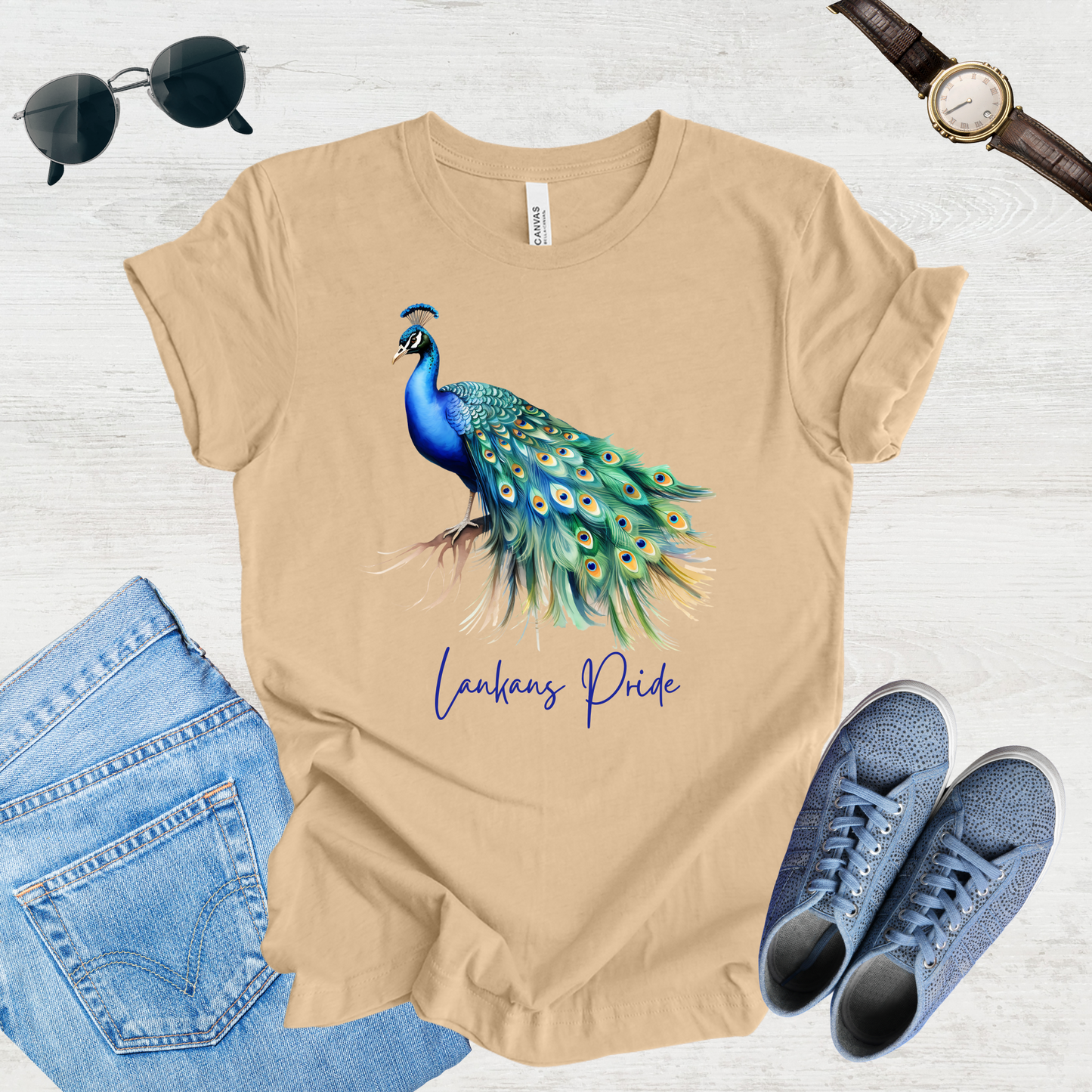 Majestic Peacock Sri Lanka Tee