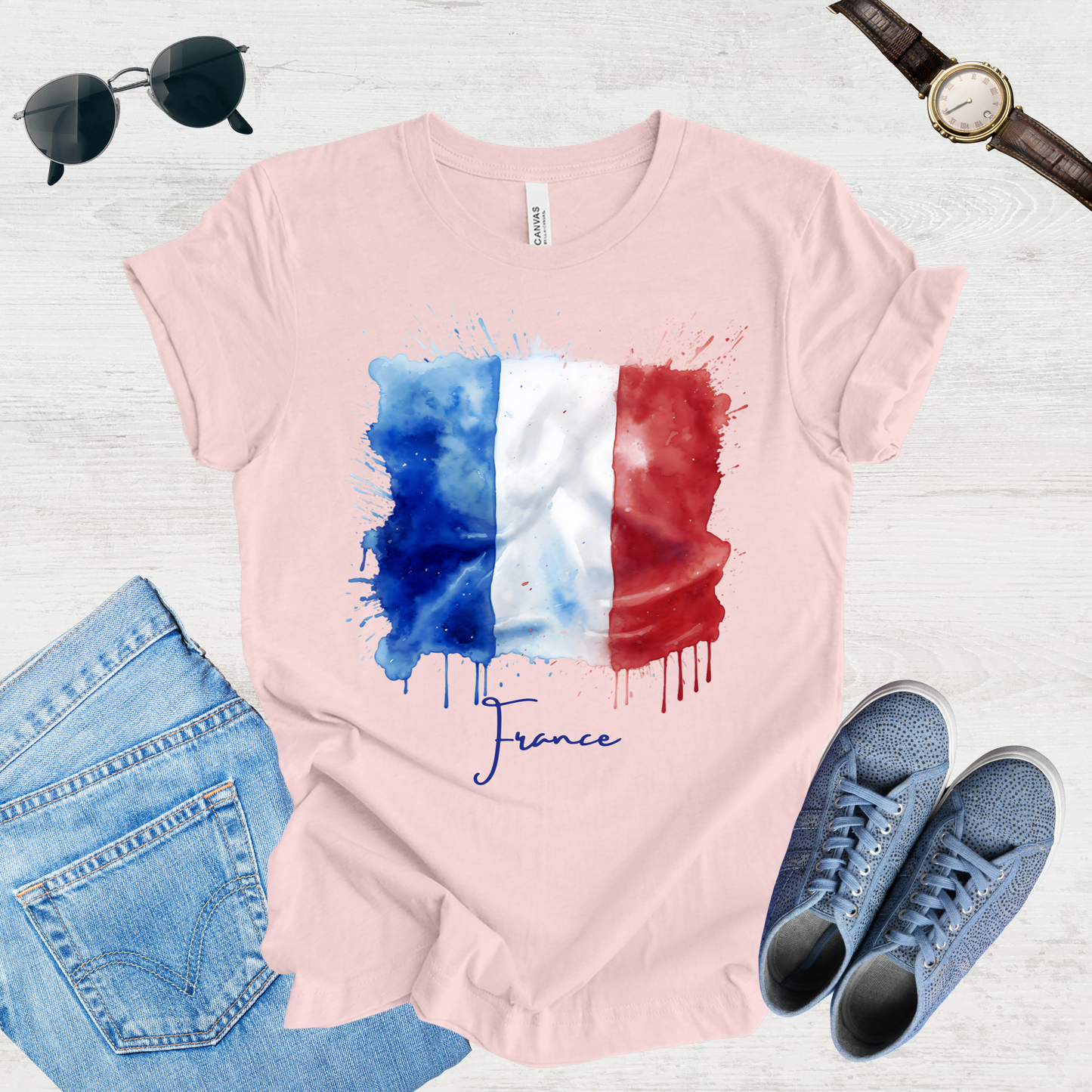 Vive La France: French Flag Tee