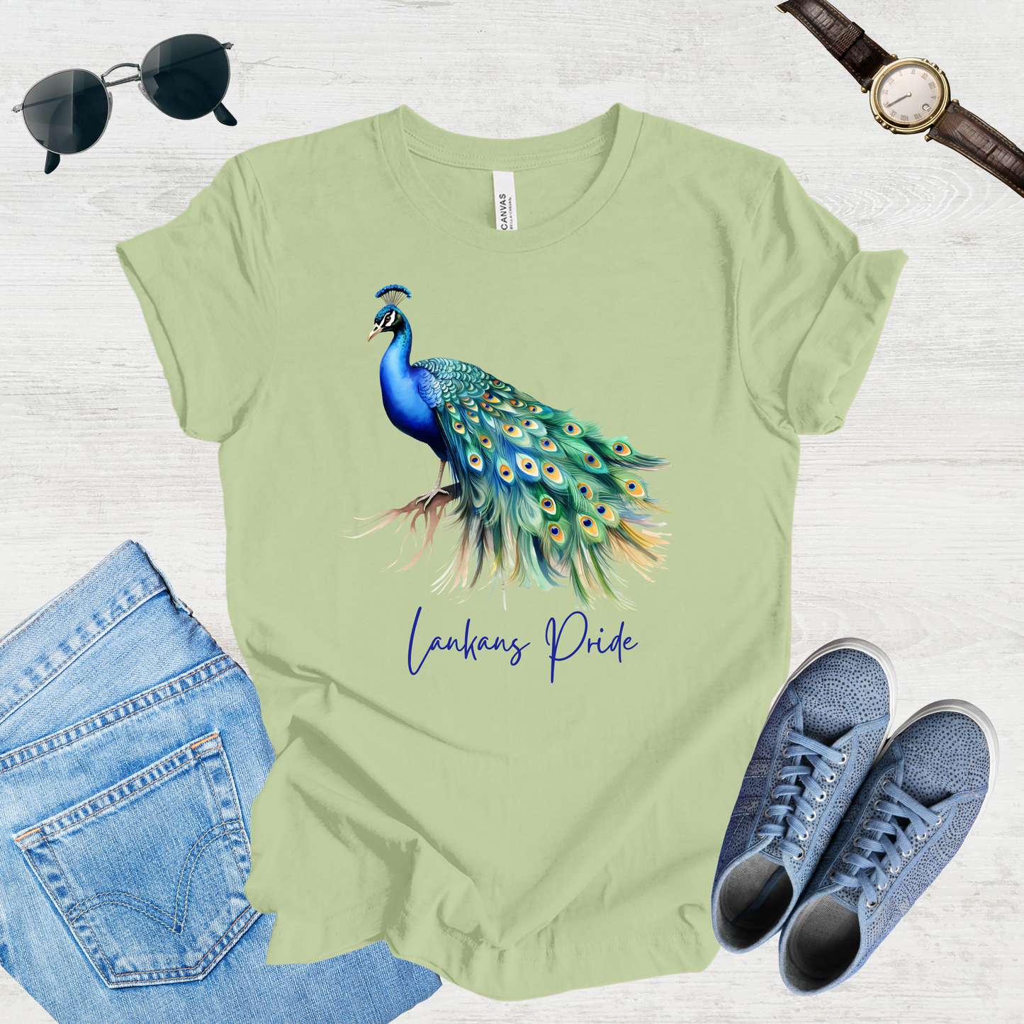 Majestic Peacock Sri Lanka Tee