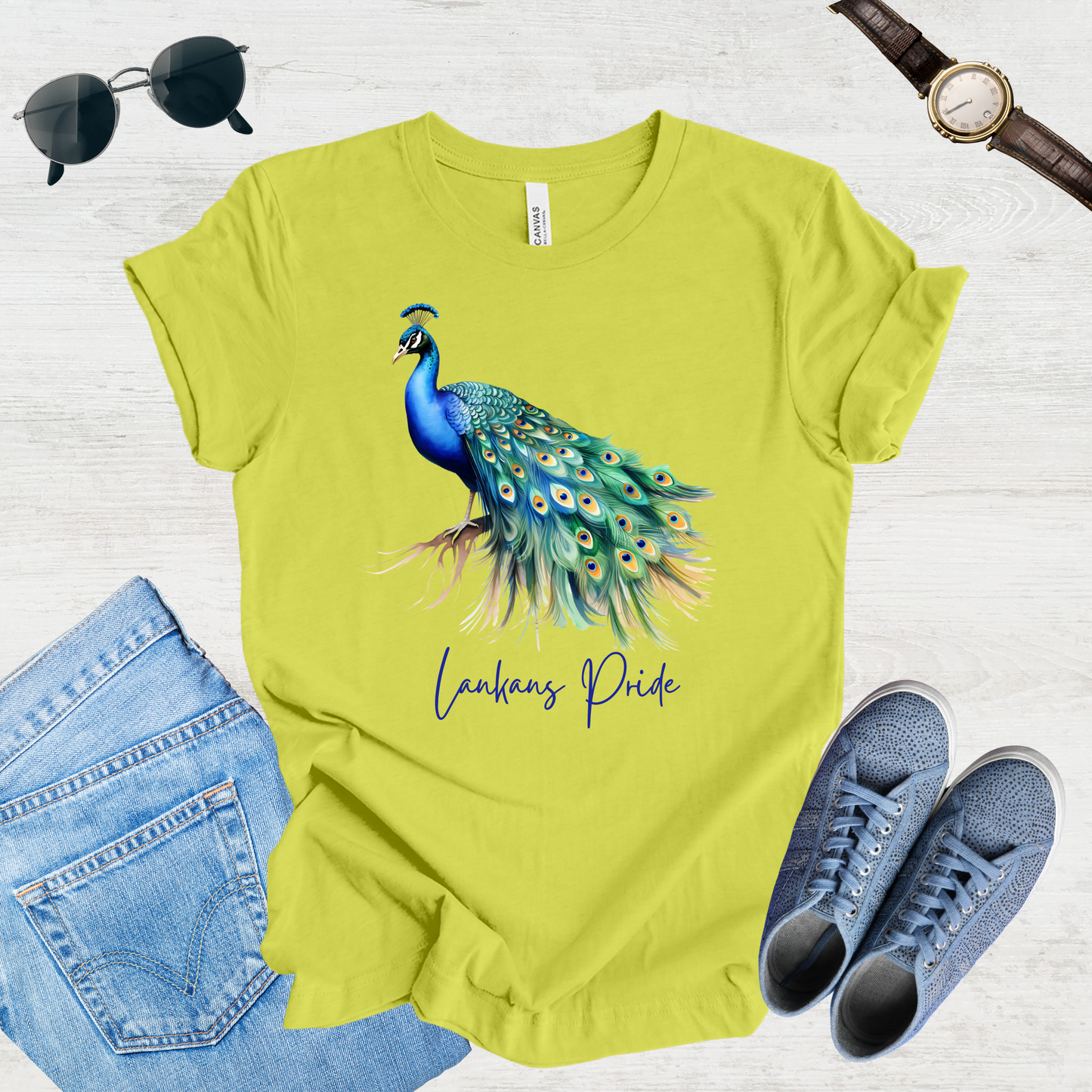 Majestic Peacock Sri Lanka Tee