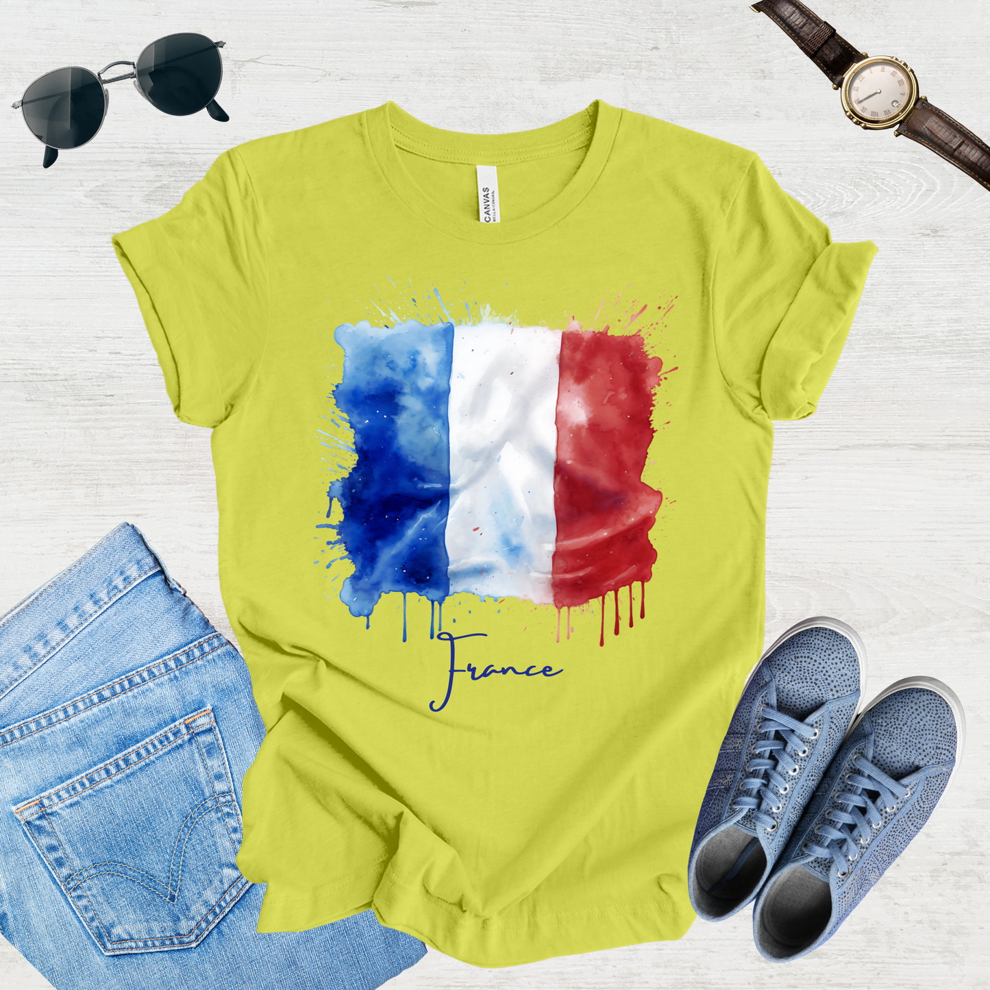 Vive La France: French Flag Tee