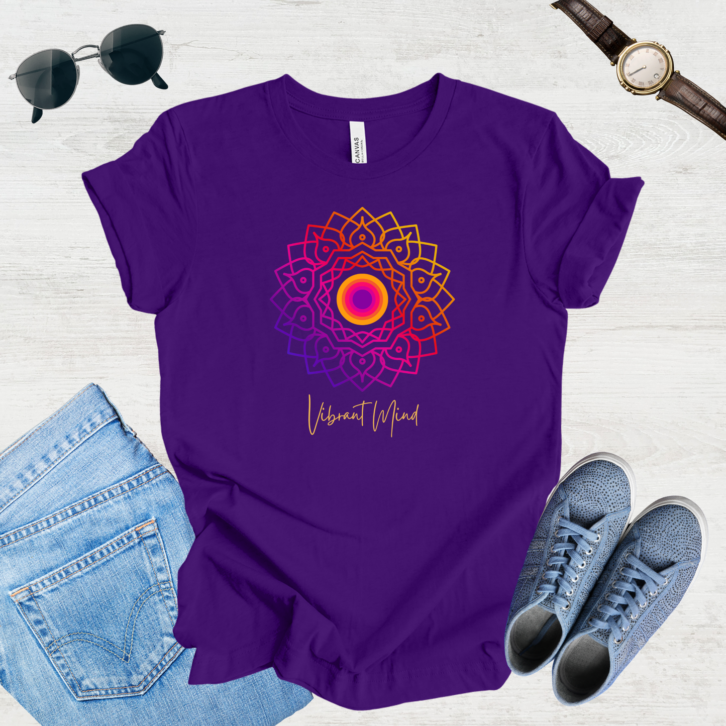 Vibrant Mind Mandala Unisex Tee