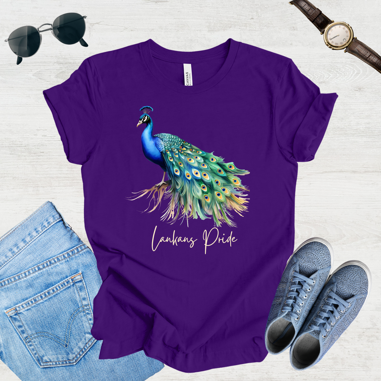 Majestic Peacock Sri Lanka Tee