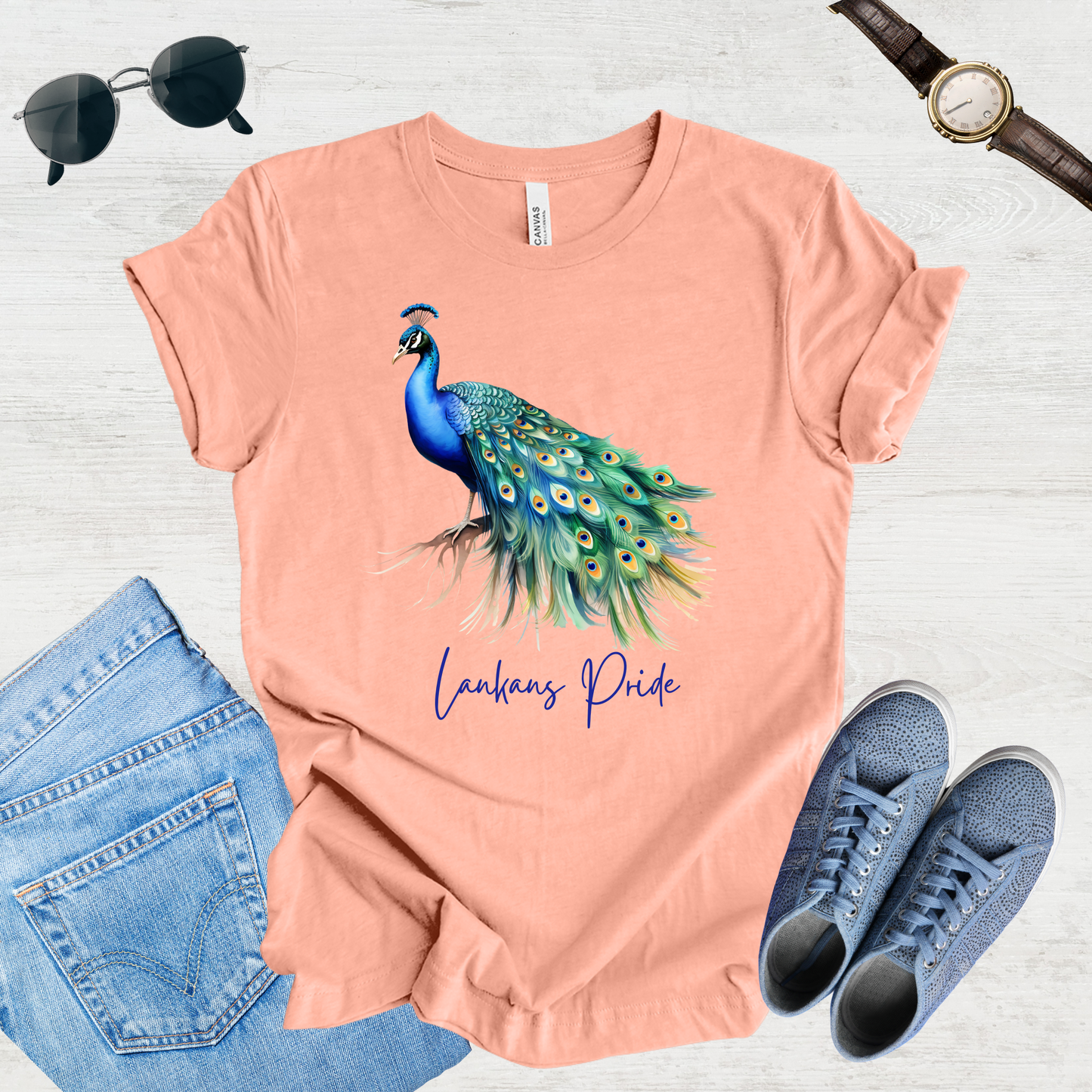 Majestic Peacock Sri Lanka Tee