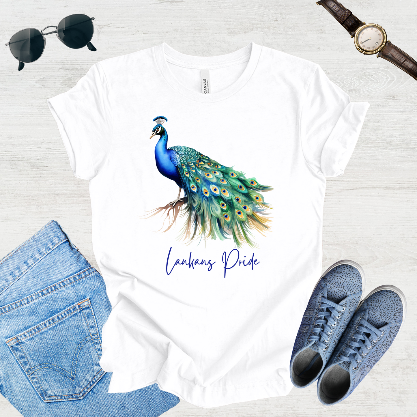 Majestic Peacock Sri Lanka Tee