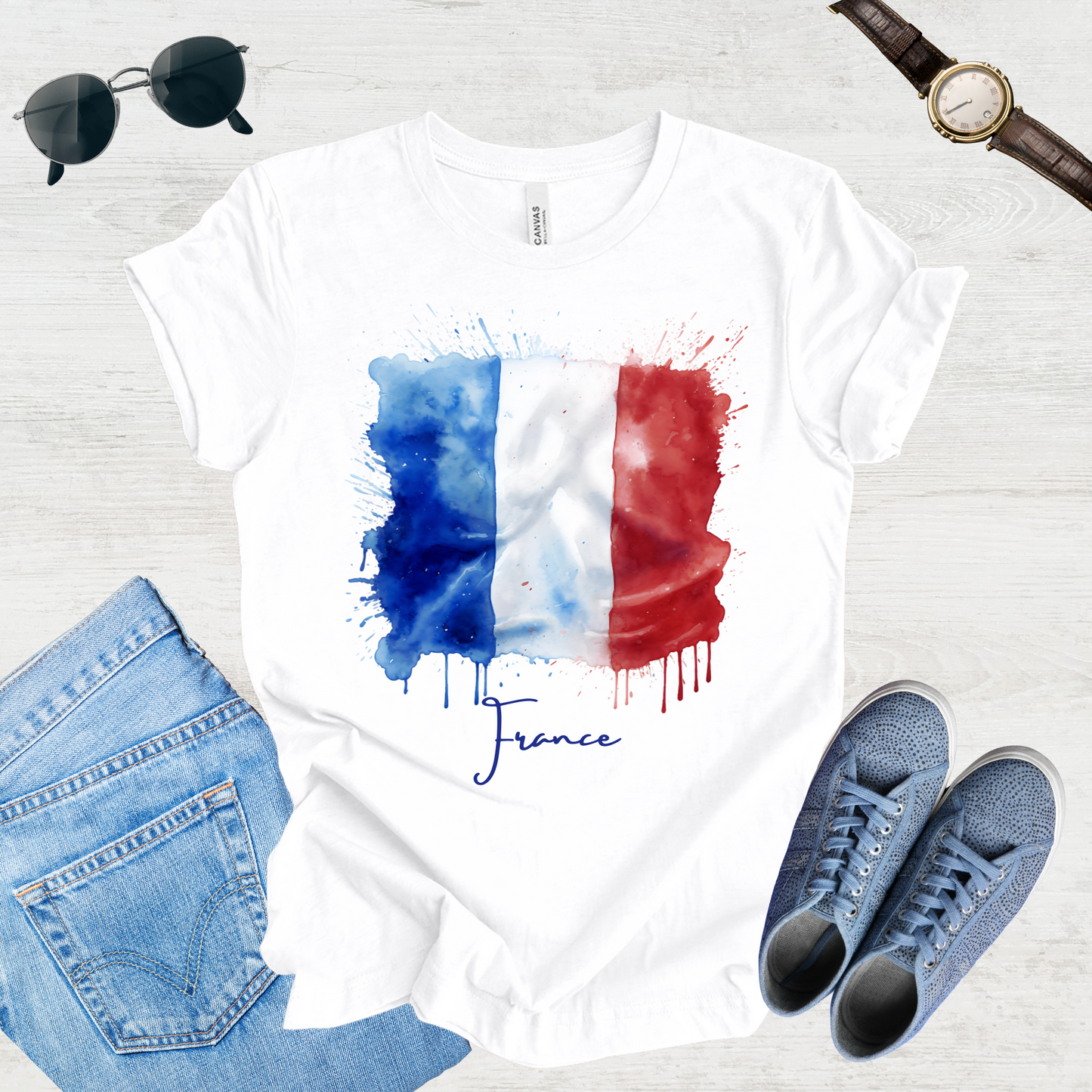 Vive La France: French Flag Tee