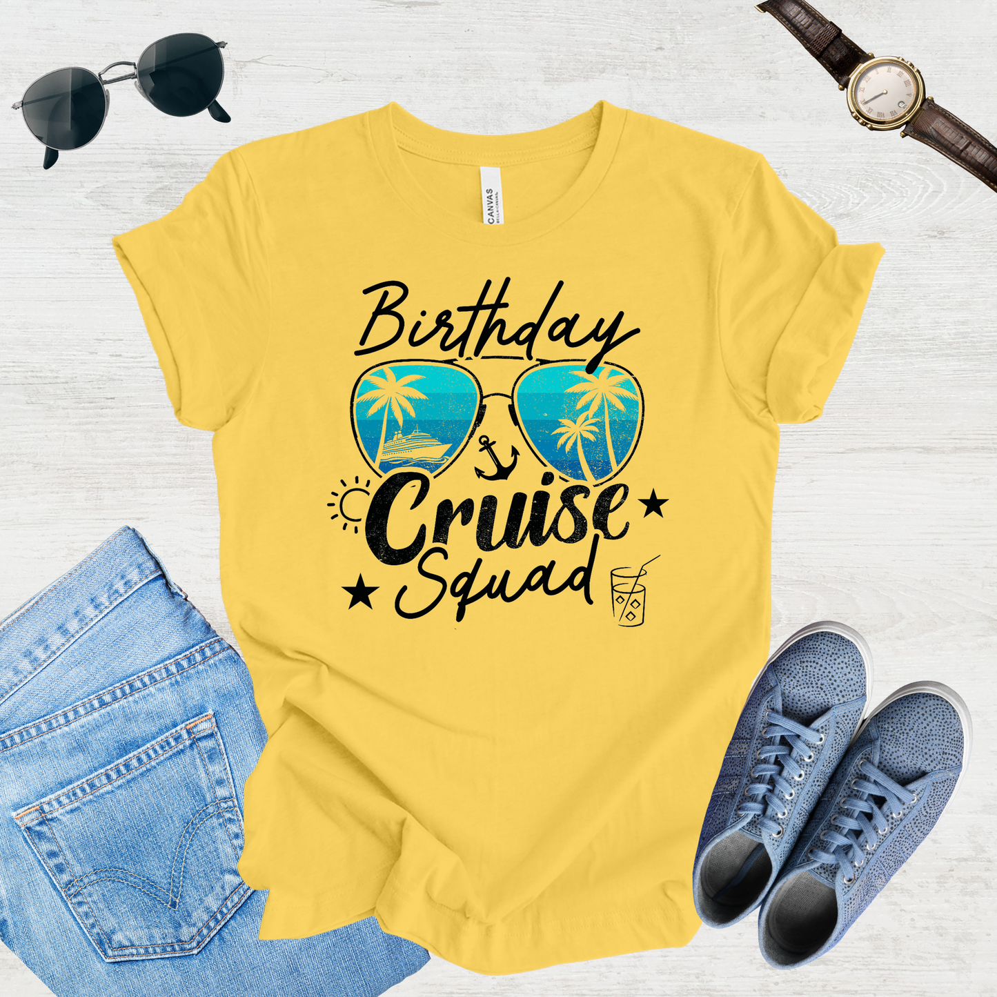 Birthday Cruise Squad Tee