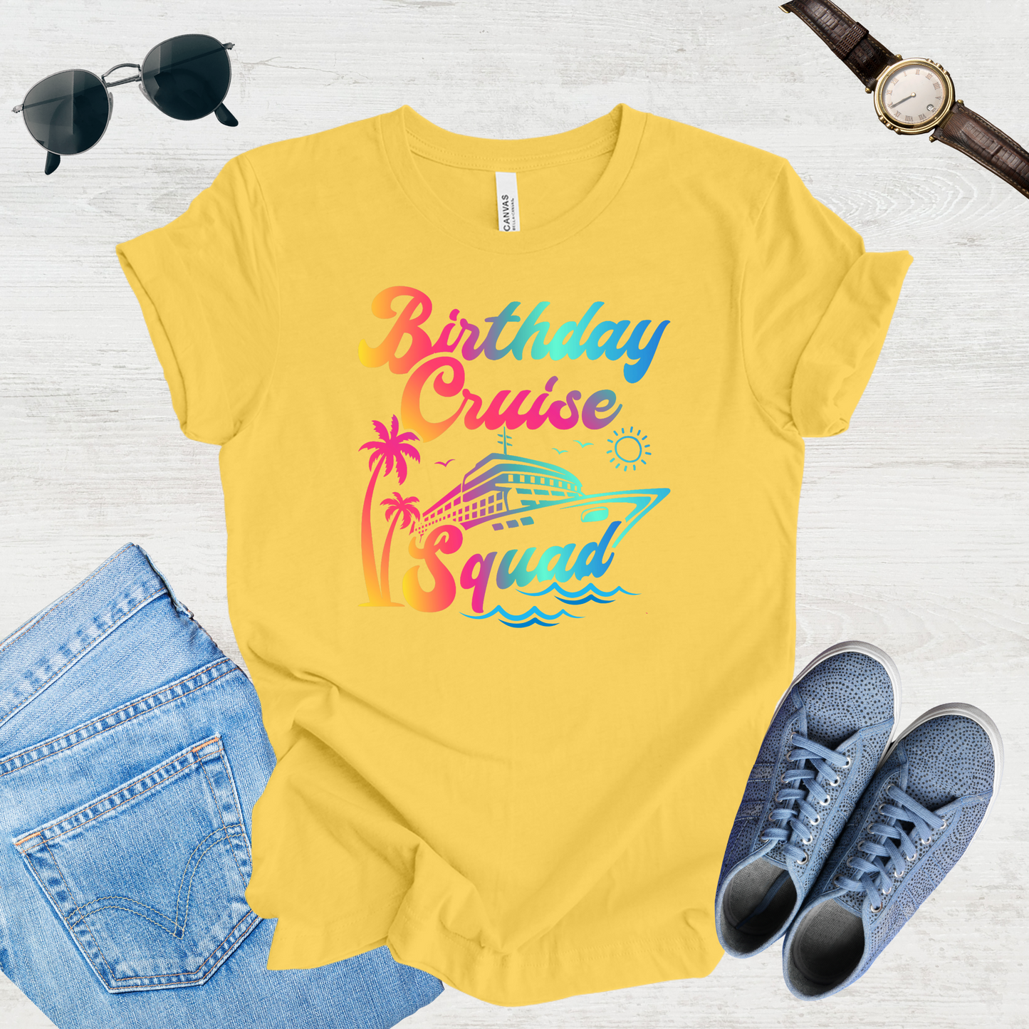 Birthday Cruise Squad Trip Tee