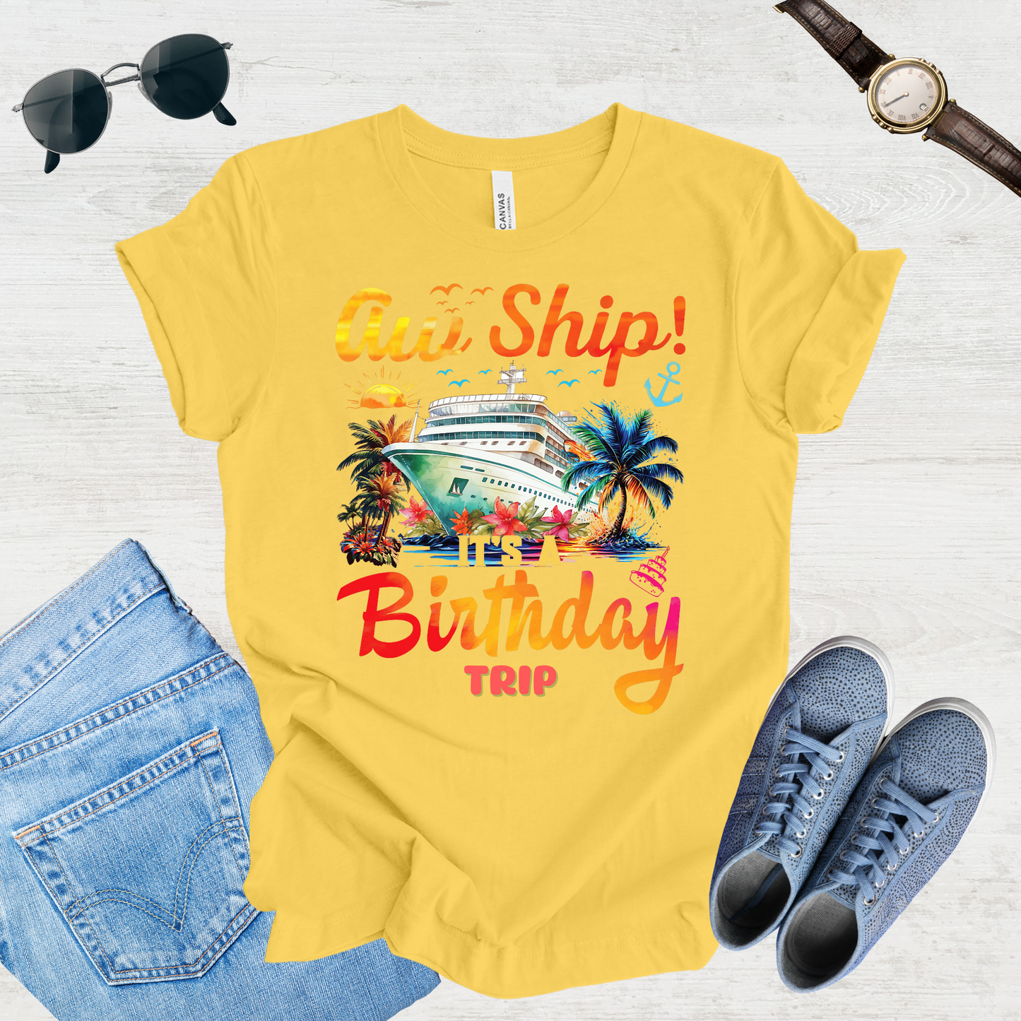 Aw Ship! It's a Birthday Trip Tee