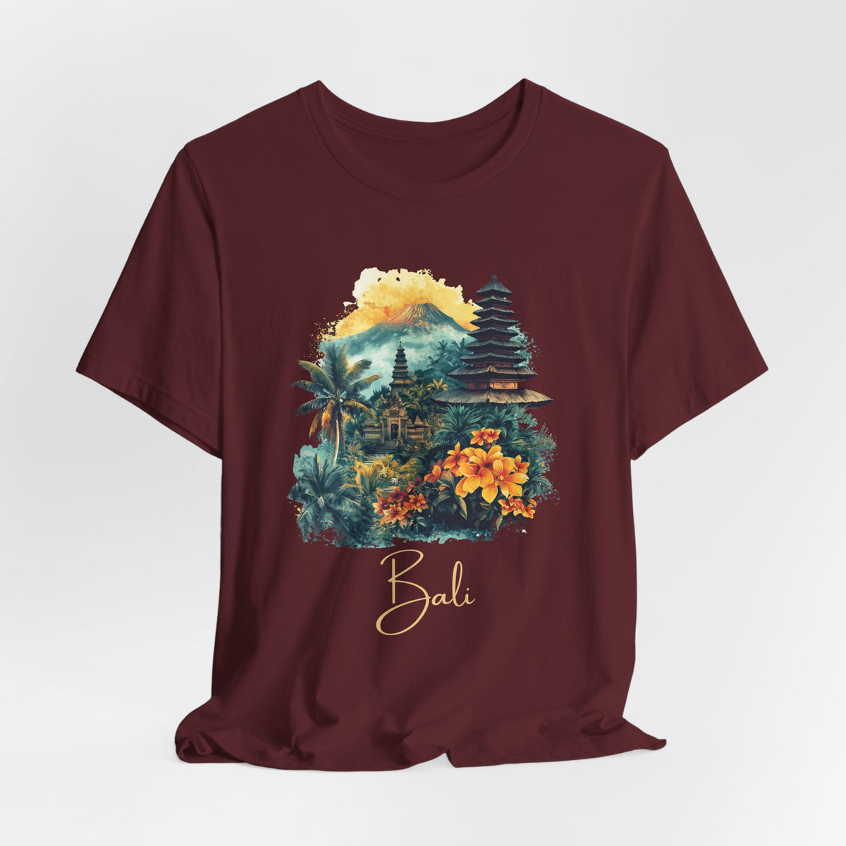 Bali Tropical Sunset T‑Shirt — Island Paradise Floral Tee