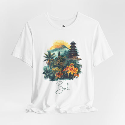 Bali Tropical Sunset T‑Shirt — Island Paradise Floral Tee