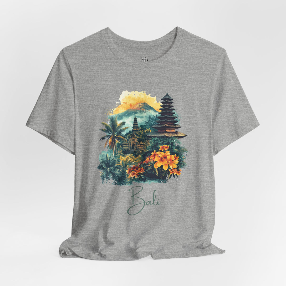 Bali Tropical Sunset T‑Shirt — Island Paradise Floral Tee