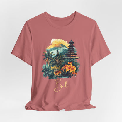 Bali Tropical Sunset T‑Shirt — Island Paradise Floral Tee