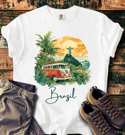 Brazil Vintage VW Camper Van T-Shirt