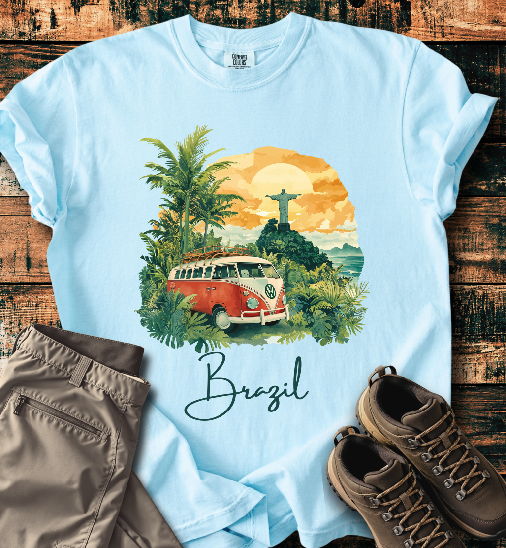 Brazil Vintage VW Camper Van T-Shirt