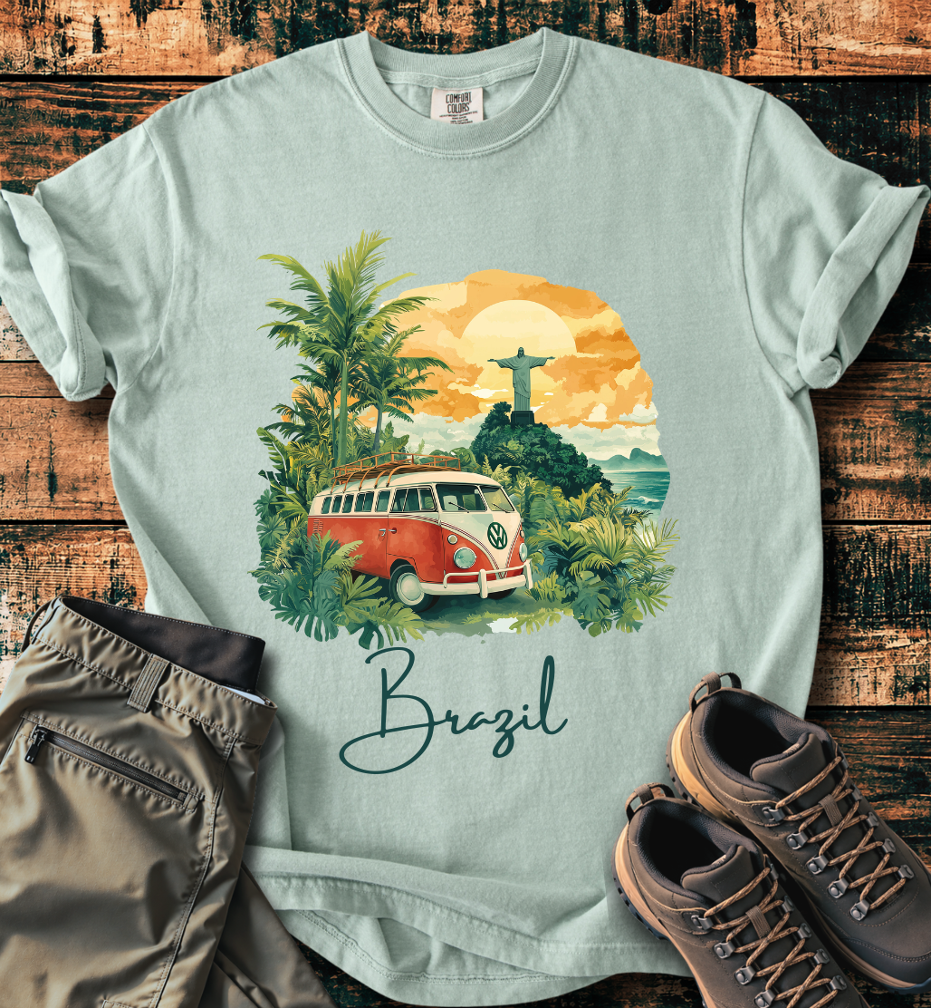 Brazil Vintage VW Camper Van T-Shirt