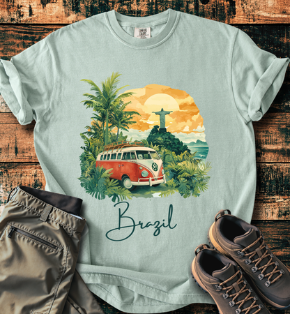 Brazil Vintage VW Camper Van T-Shirt