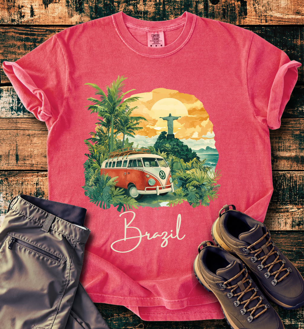 Brazil Vintage VW Camper Van T-Shirt
