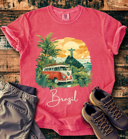 Brazil Vintage VW Camper Van T-Shirt