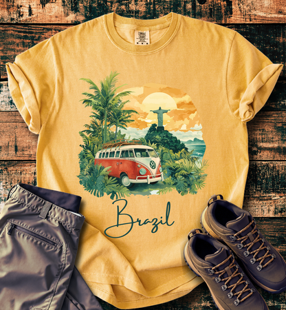 Brazil Vintage VW Camper Van T-Shirt