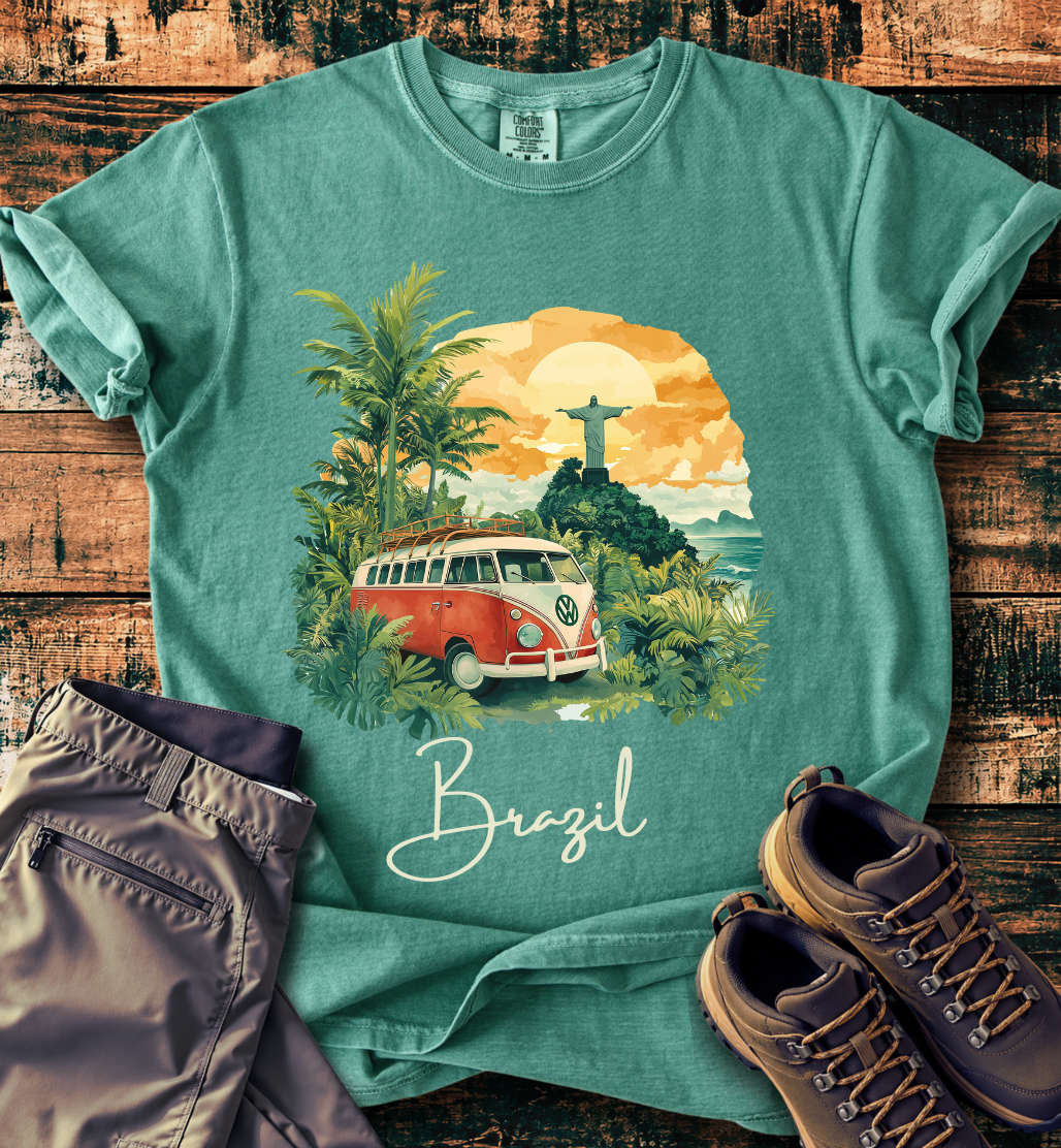 Brazil Vintage VW Camper Van T-Shirt