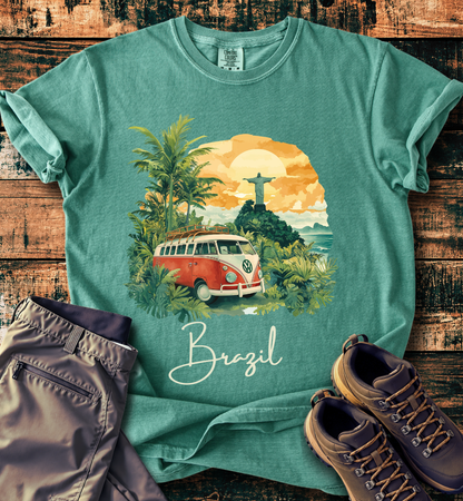 Brazil Vintage VW Camper Van T-Shirt