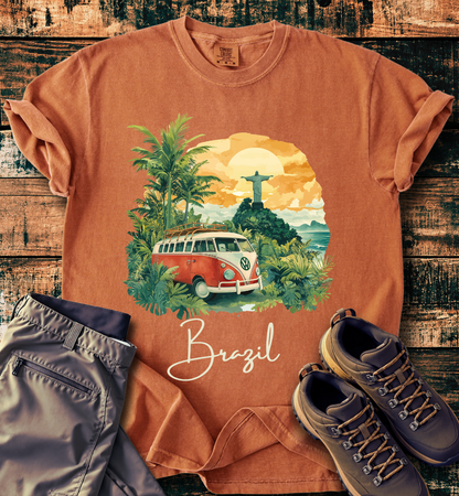 Brazil Vintage VW Camper Van T-Shirt