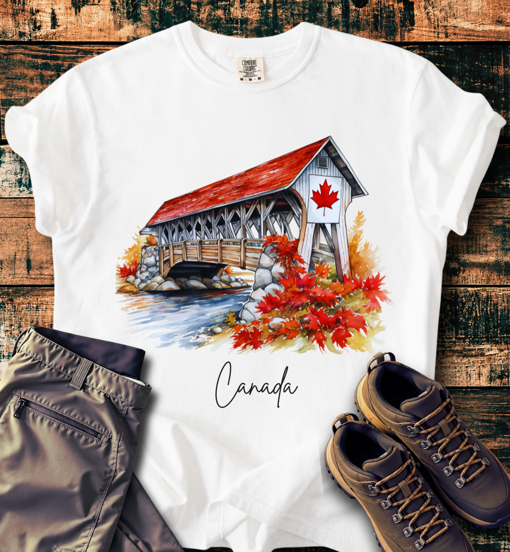 Autumn Maple Leaf Scenic T-Shirt