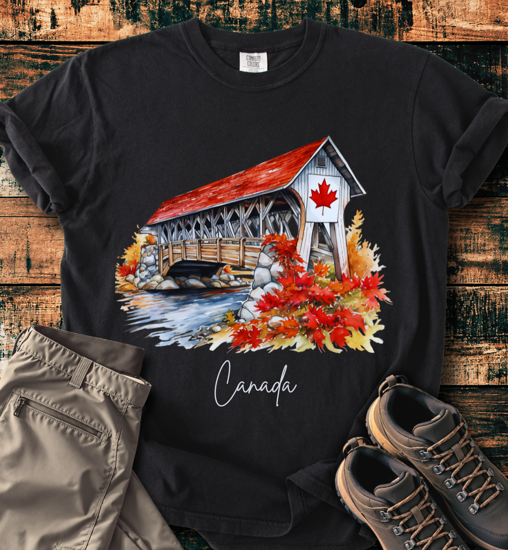 Autumn Maple Leaf Scenic T-Shirt