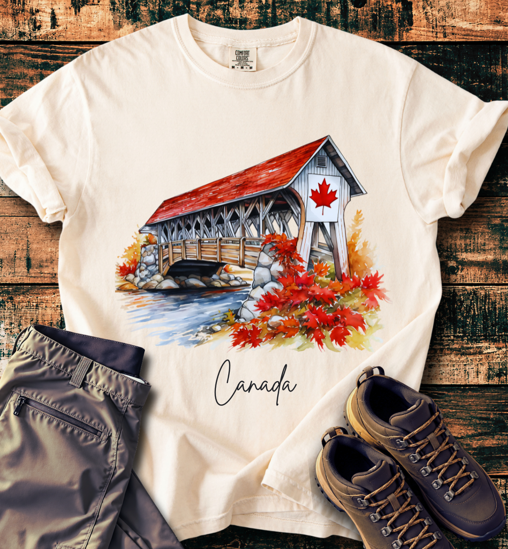 Autumn Maple Leaf Scenic T-Shirt