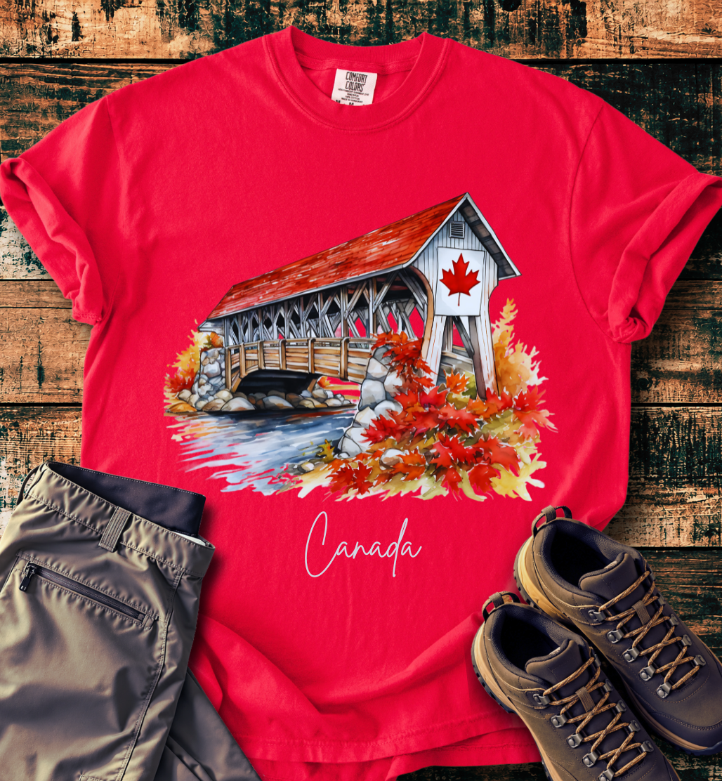 Autumn Maple Leaf Scenic T-Shirt