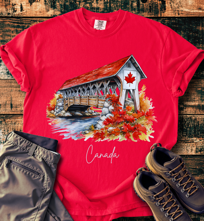 Autumn Maple Leaf Scenic T-Shirt