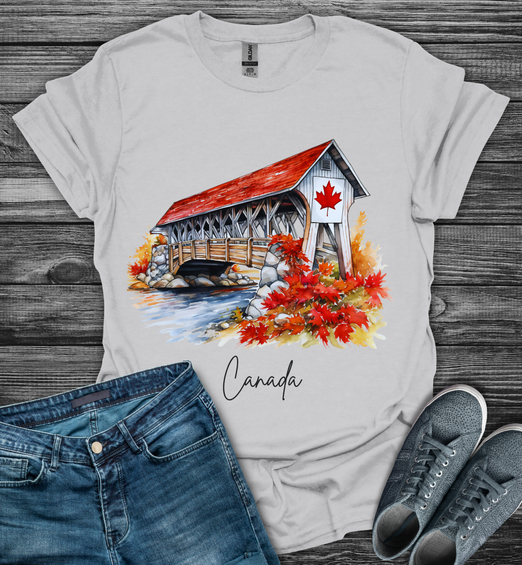 Autumn Maple Leaf Scenic Softstyle T-Shirt