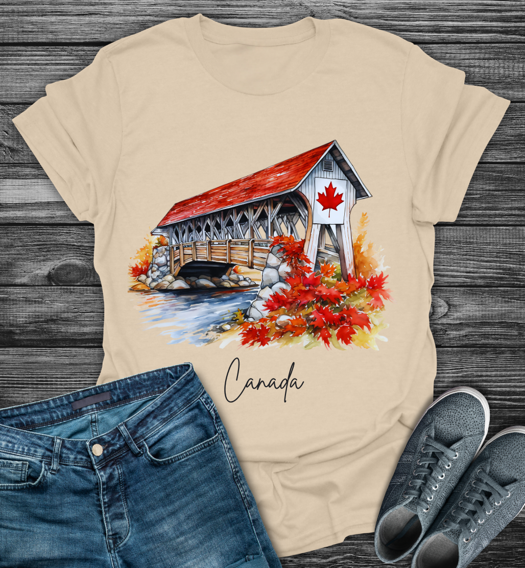 Autumn Maple Leaf Scenic Softstyle T-Shirt