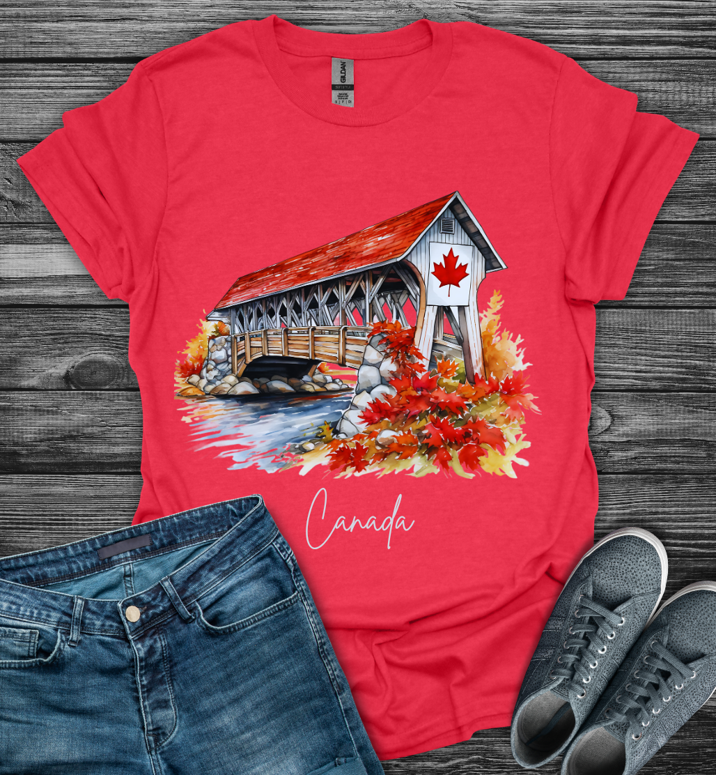 Autumn Maple Leaf Scenic Softstyle T-Shirt
