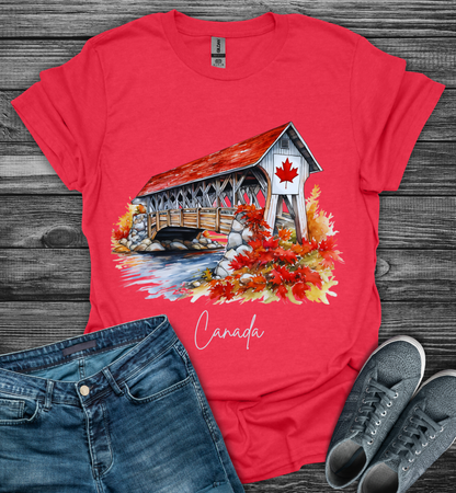 Autumn Maple Leaf Scenic Softstyle T-Shirt