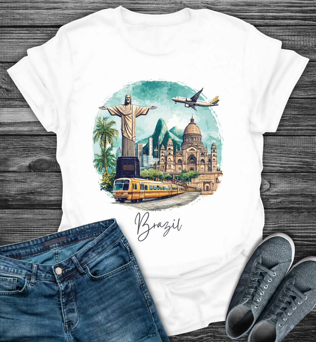 Brazil Rio Landmarks Softstyle T-Shirt