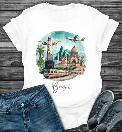 Brazil Rio Landmarks Softstyle T-Shirt