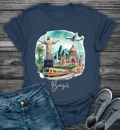 Brazil Rio Landmarks Softstyle T-Shirt