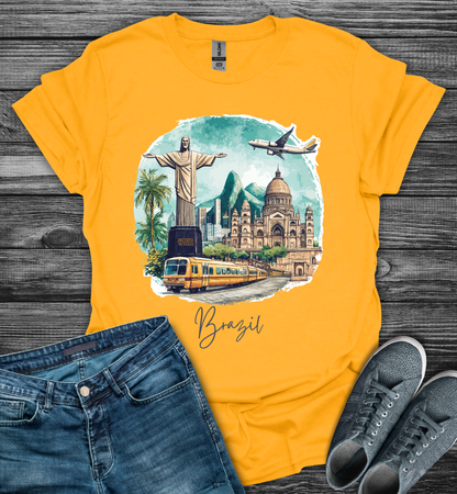 Brazil Rio Landmarks Softstyle T-Shirt