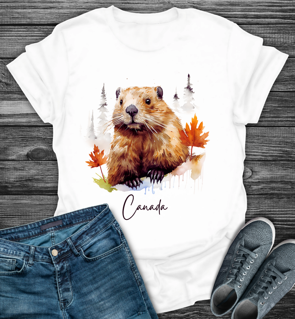 Canada Beaver Autumn Softstyle T-Shirt
